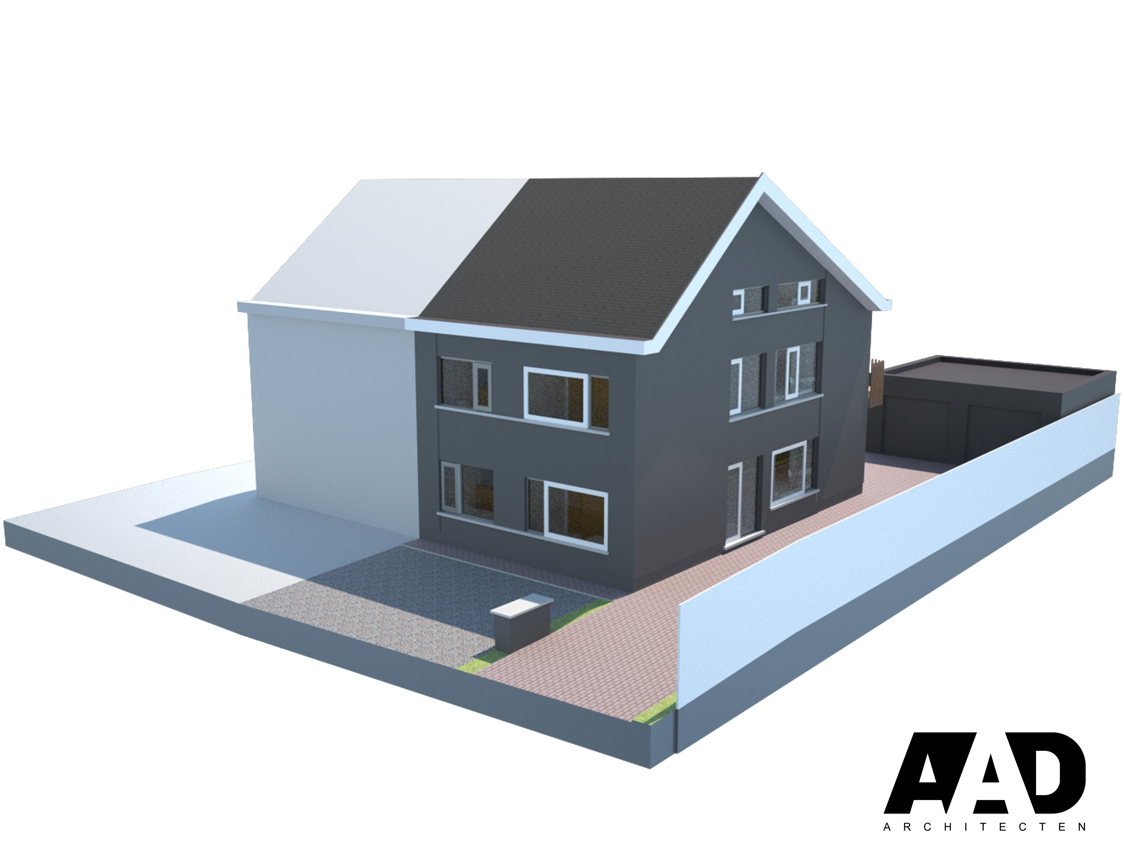 3D visualisatie architectuur ontwerp Lokaal Opvang Initiatief Sociaal Bouwen