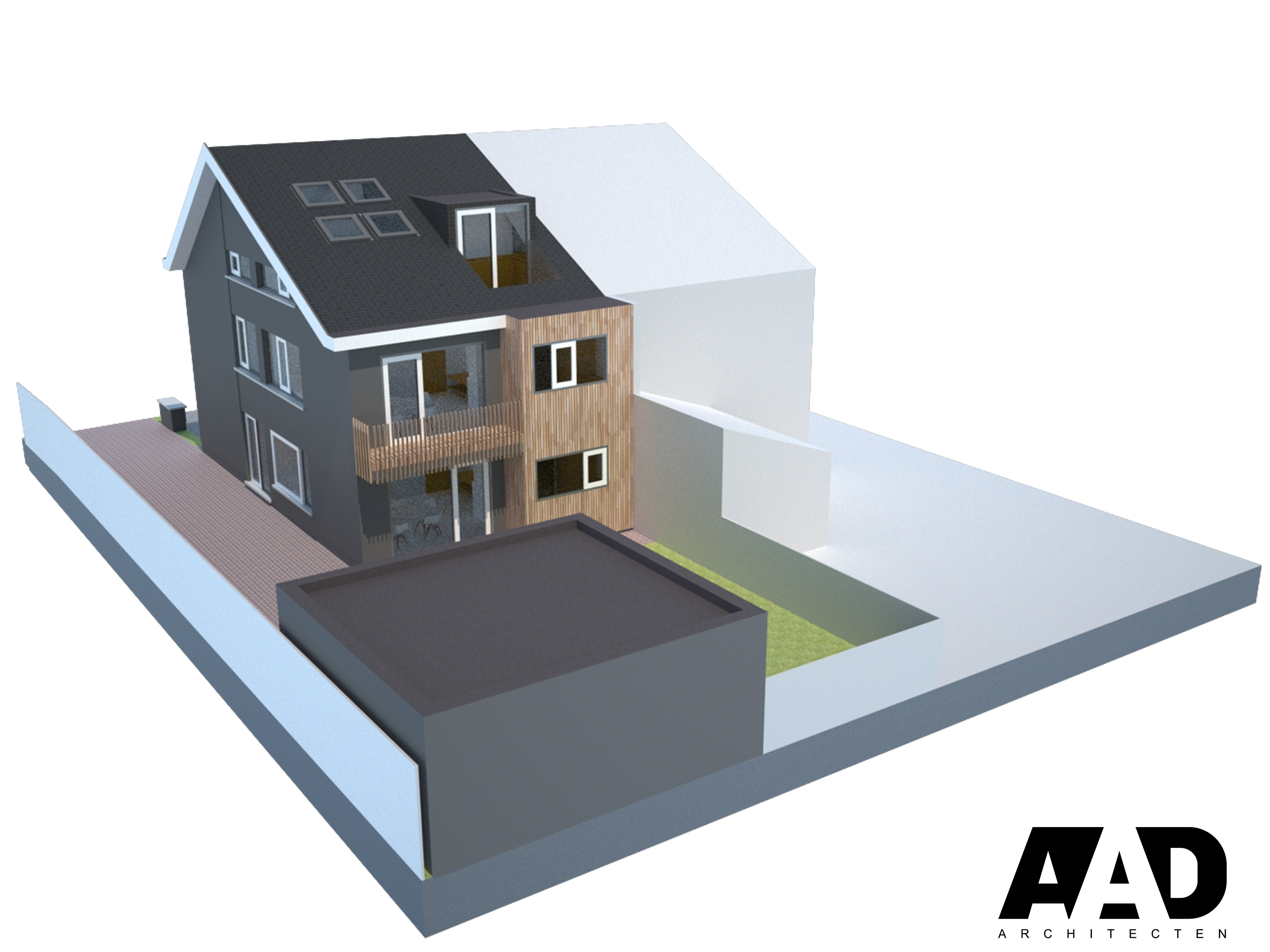 3D visualisatie architectuur ontwerp Lokaal Opvang Initiatief Sociaal Bouwen