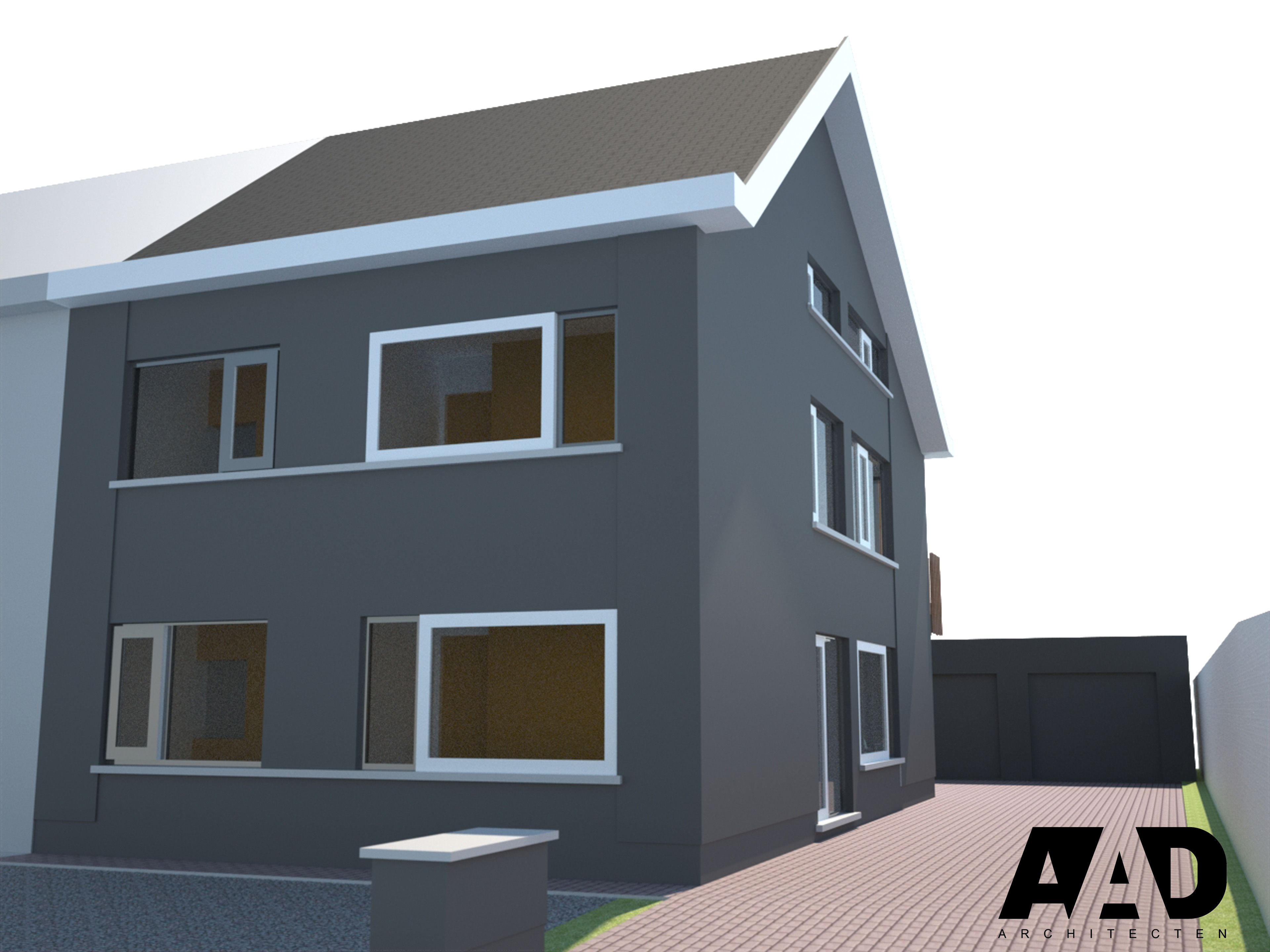 3D visualisatie architectuur ontwerp Lokaal Opvang Initiatief Sociaal Bouwen