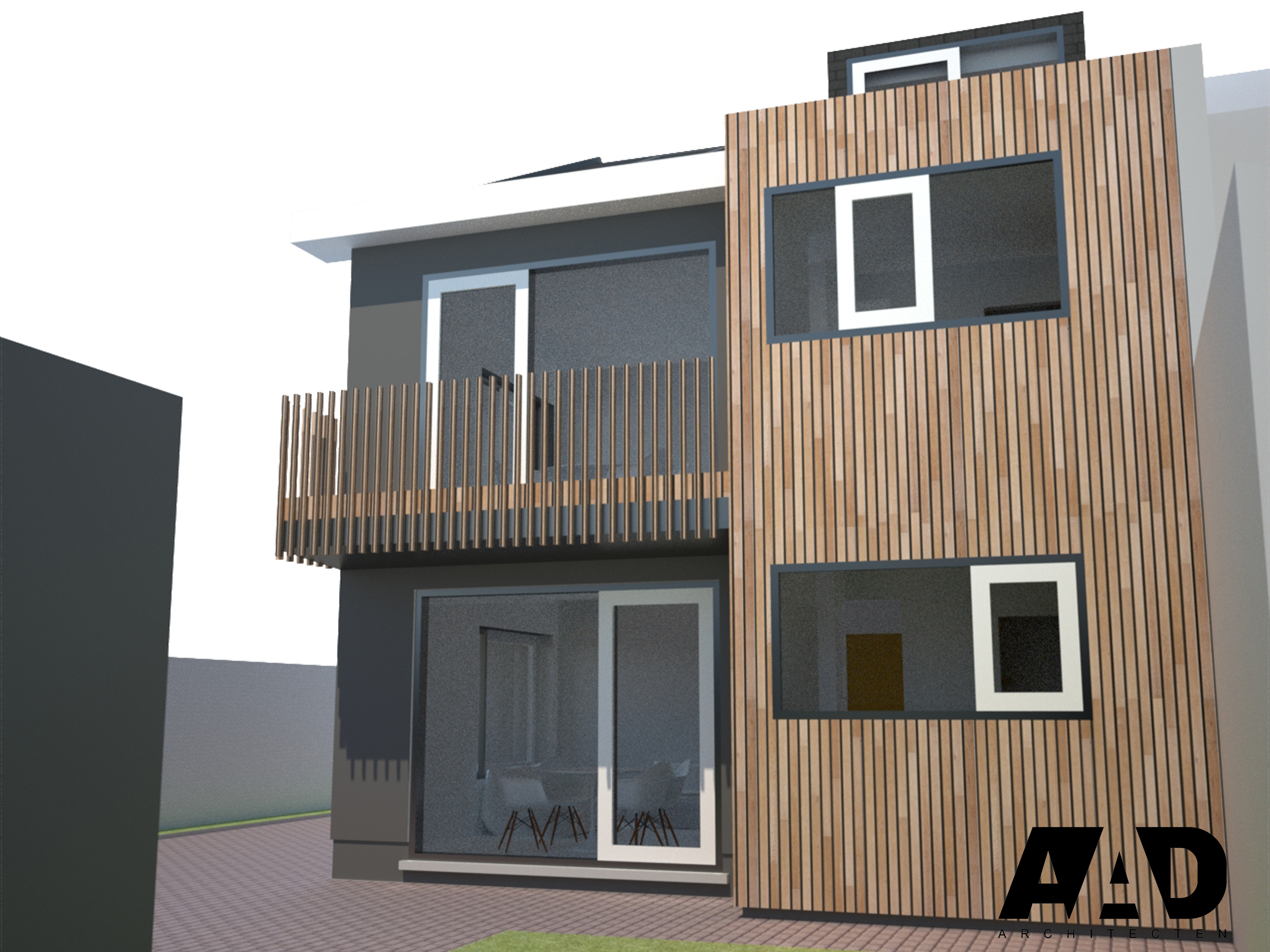 3D visualisatie architectuur ontwerp Lokaal Opvang Initiatief Sociaal Bouwen