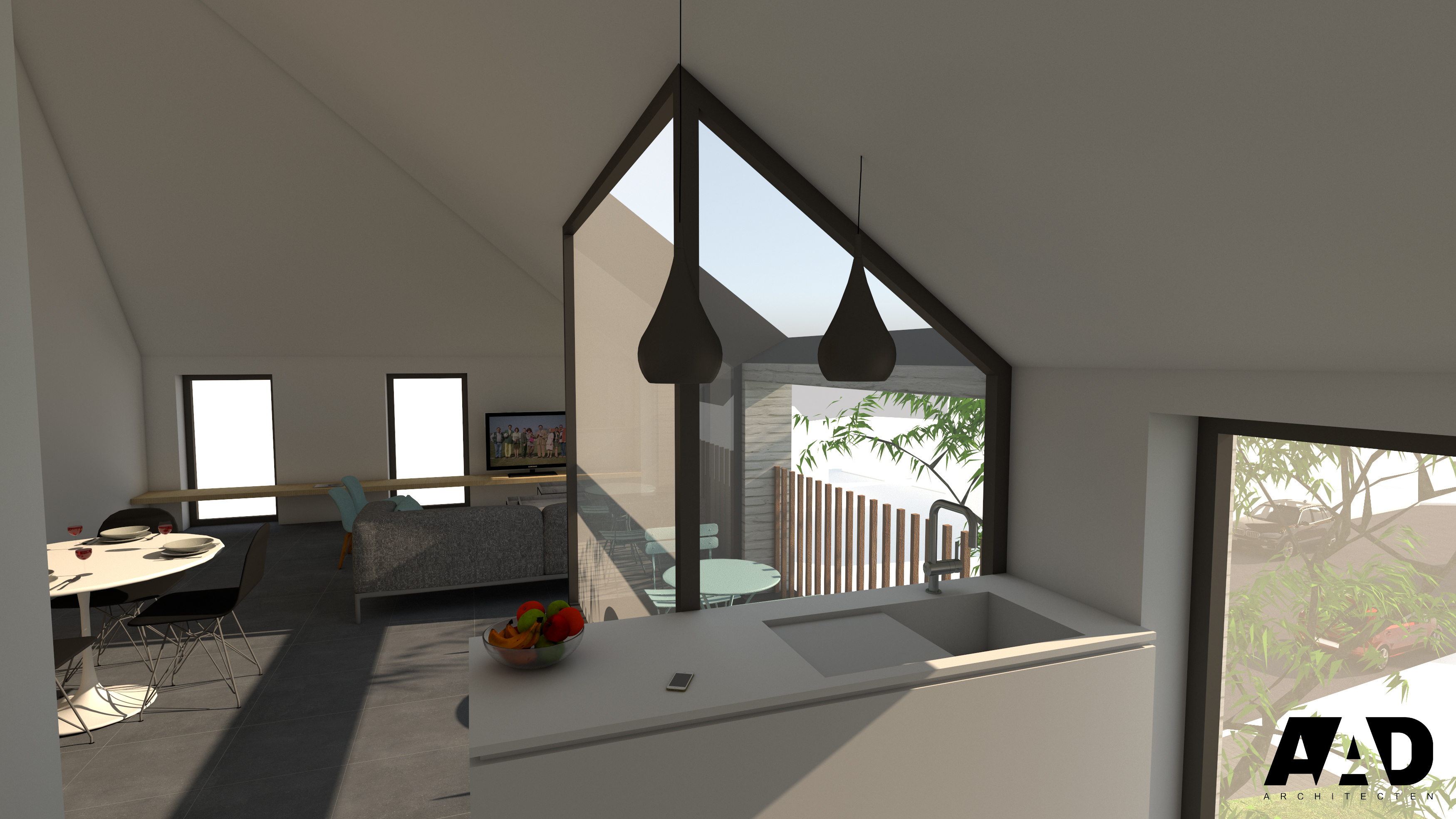 3D visualisatie architectuur ontwerp sociale woning