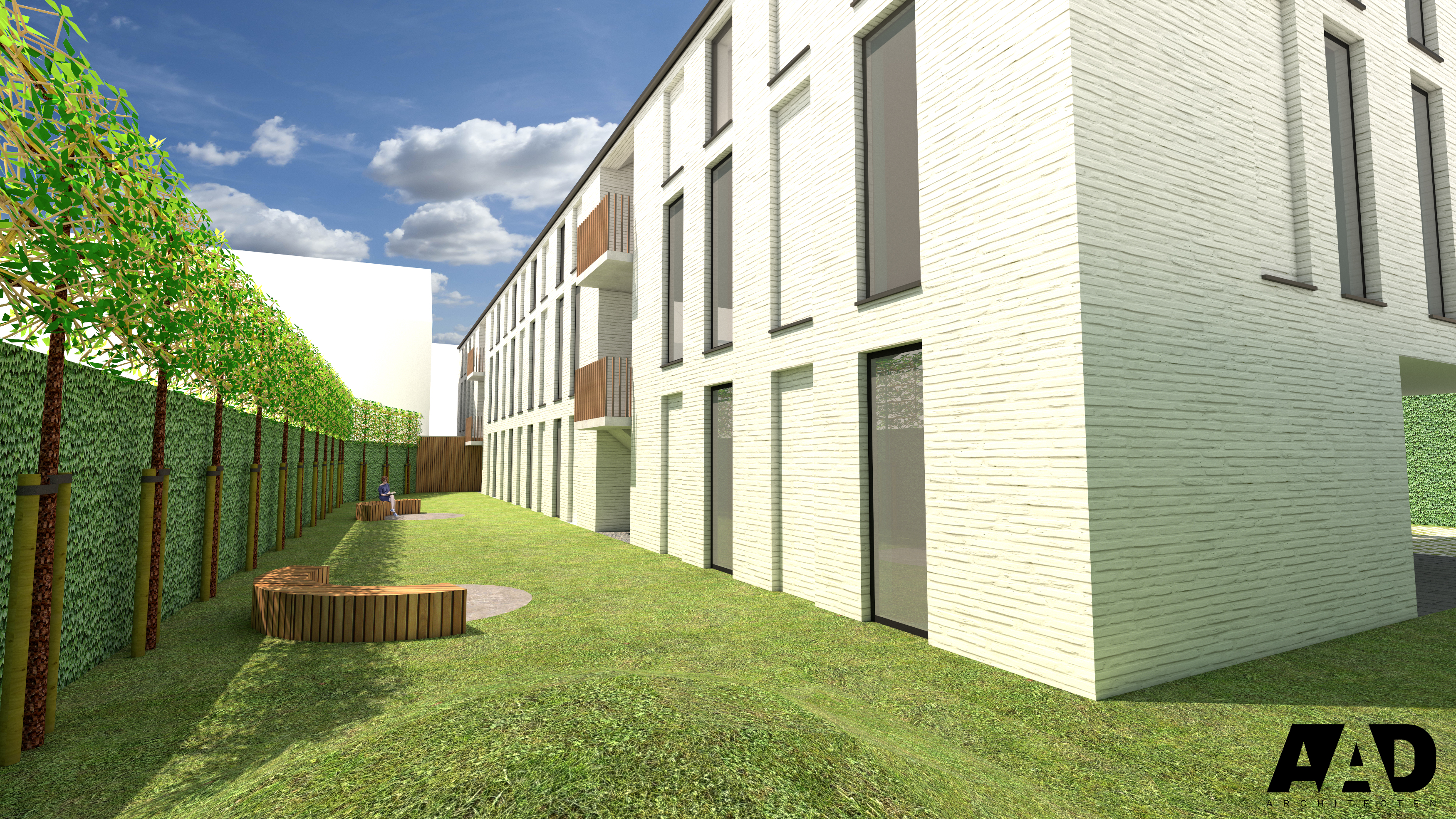 3D visualisatie architectuur ontwerp sociale woning