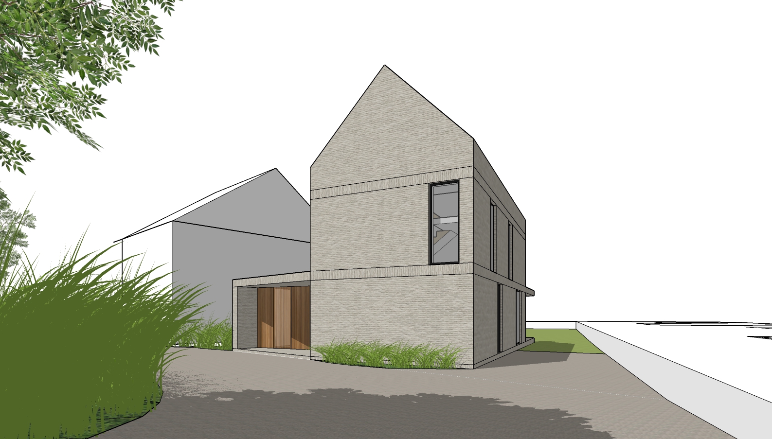 3D visualisatie architectuur ontwerp nieuwbouw woning