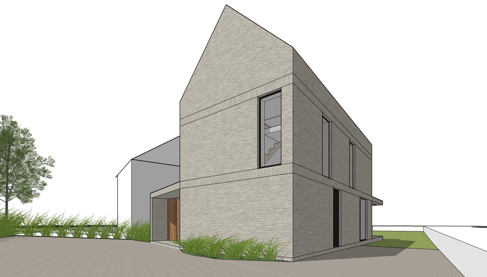 3D visualisatie architectuur ontwerp nieuwbouw woning