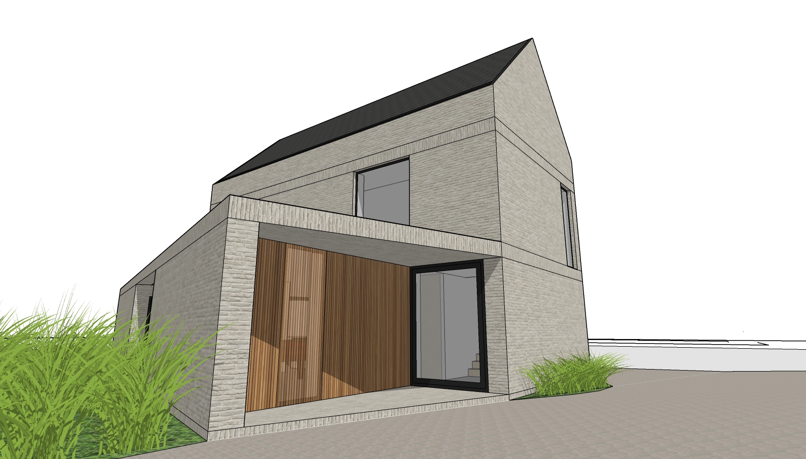 3D visualisatie architectuur ontwerp nieuwbouw woning