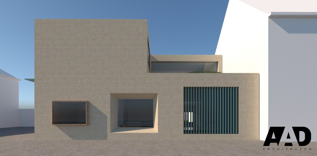 3D visualisatie verbouwing
Natuursteen gevel