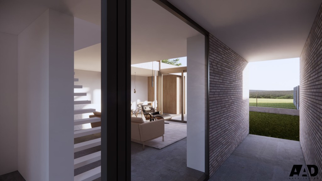 3D visualisatie nieuwbouw Architectuur Atelier Dewulf architectenkantoor