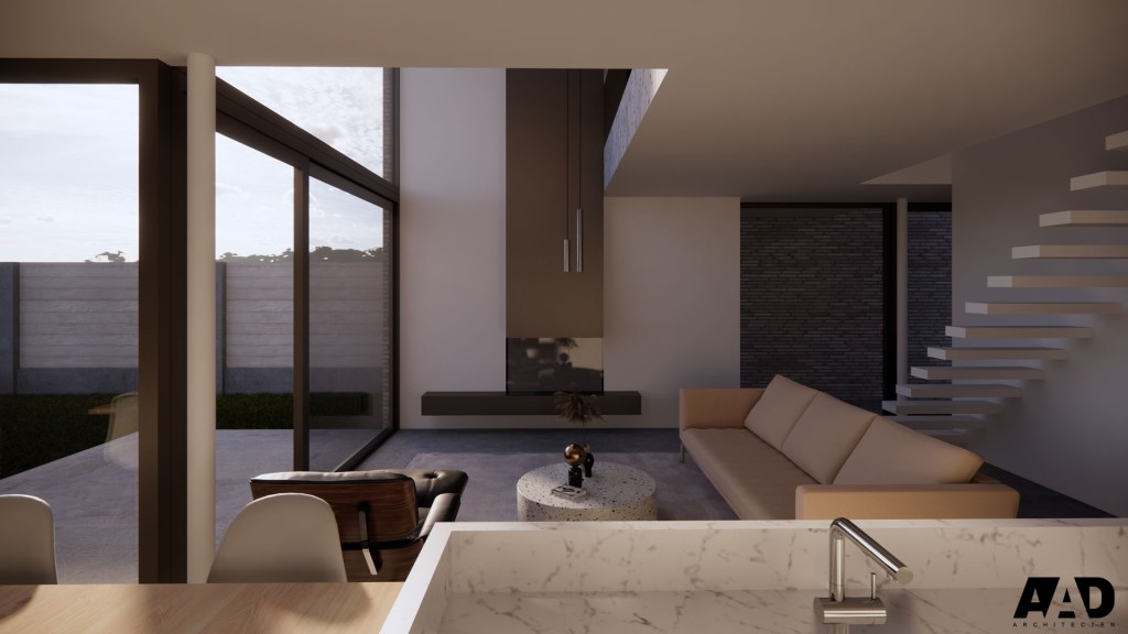 3D visualisatie nieuwbouw Architectuur Atelier Dewulf architectenkantoor