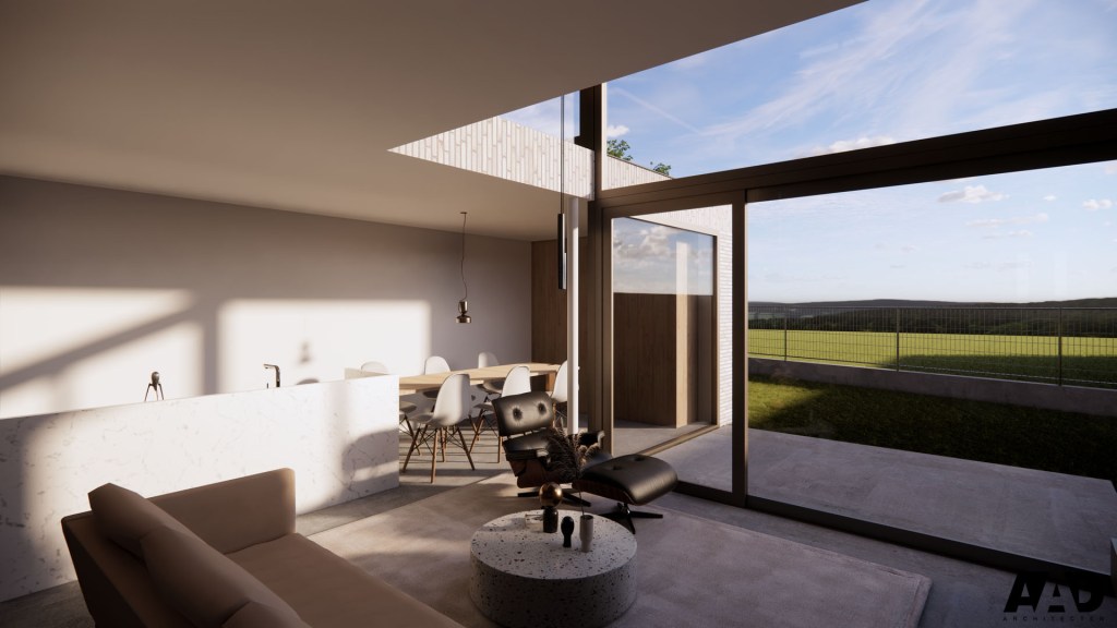3D visualisatie nieuwbouw Architectuur Atelier Dewulf architectenkantoor